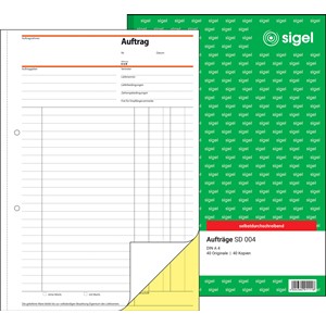 sigel Formularbuch "Auftrag", A4, 2 x 40 Blatt, SD (EAN: 4004360911118)