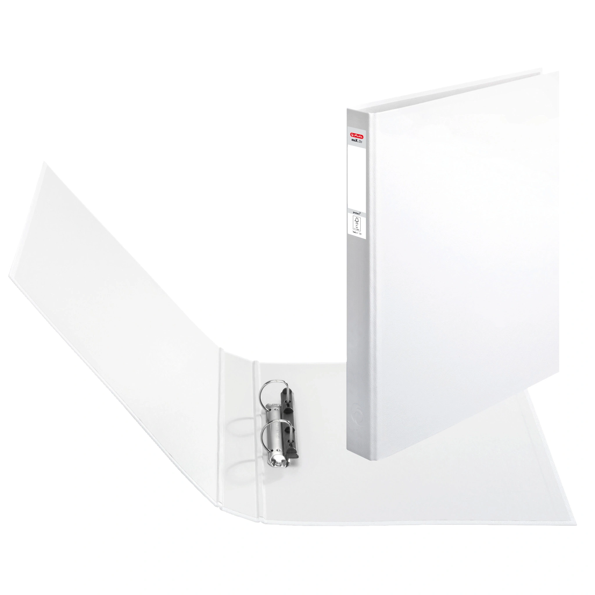 herlitz Ringbuch maX.file protect, A4, 2-Ring-Mechanik, weiß (EAN: 4008115364075)