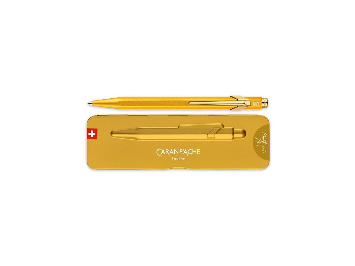 CARAN D'ACHE Druckkugelschreiber 849 Goldbar, gold (EAN: 7630002316828)