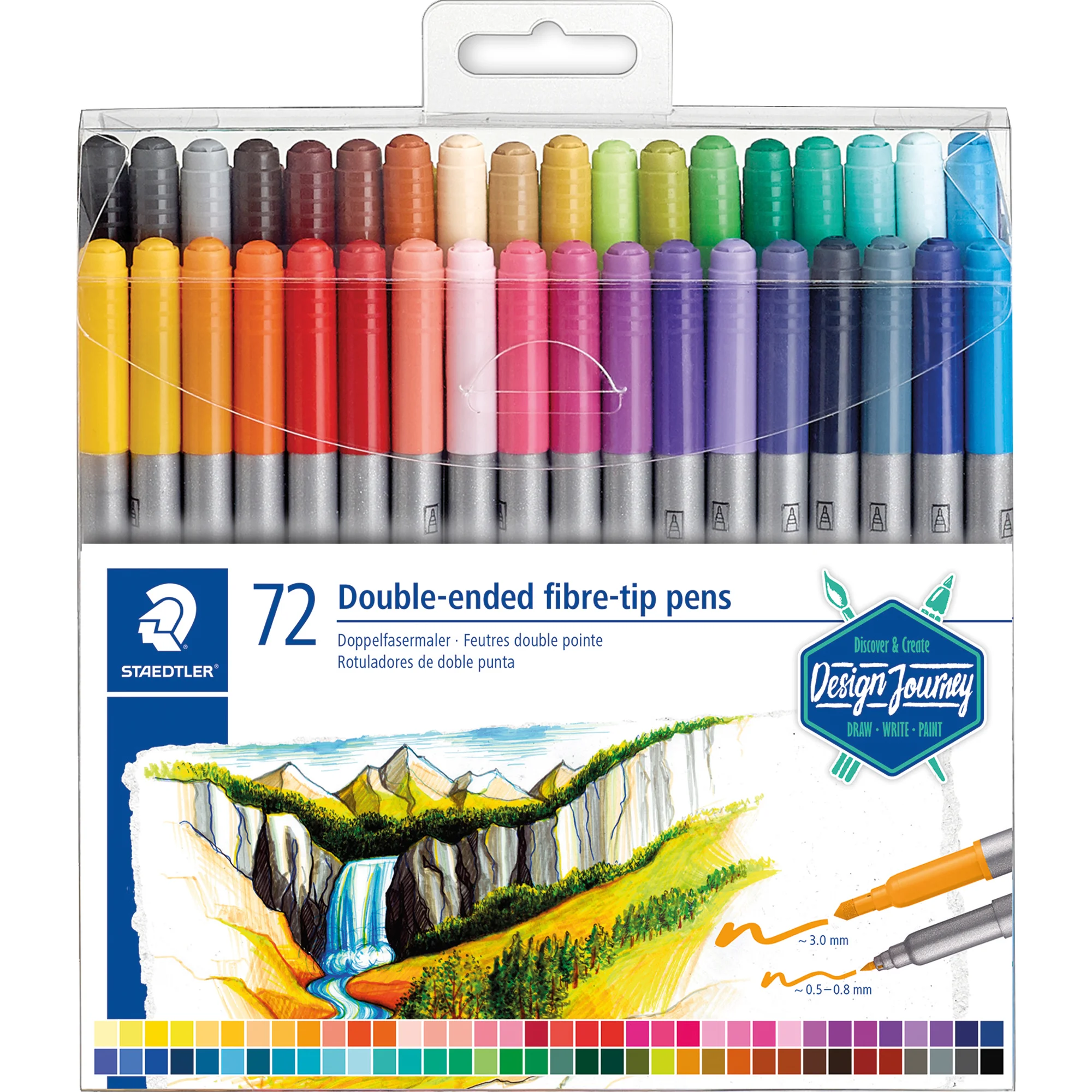 STAEDTLER Doppel-Fasermaler Design Journey, 72er Etui (EAN: 4007817042809)