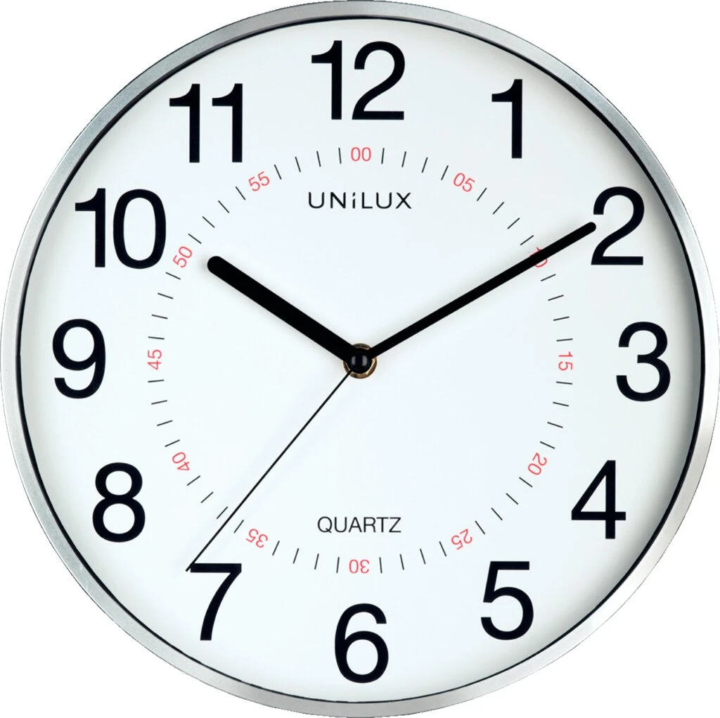 UNiLUX Wanduhr/Quarzuhr "ARIA", Durchmesser: 305 mm, silber (EAN: 3595560022366)