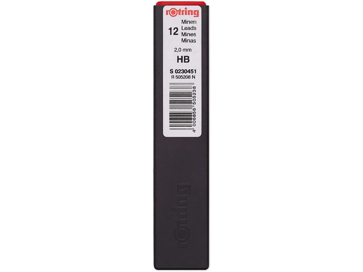 rotring Druckbleistift-Fallminen 2,0 mm, Härtegrad: HB (EAN: 4006856505238)