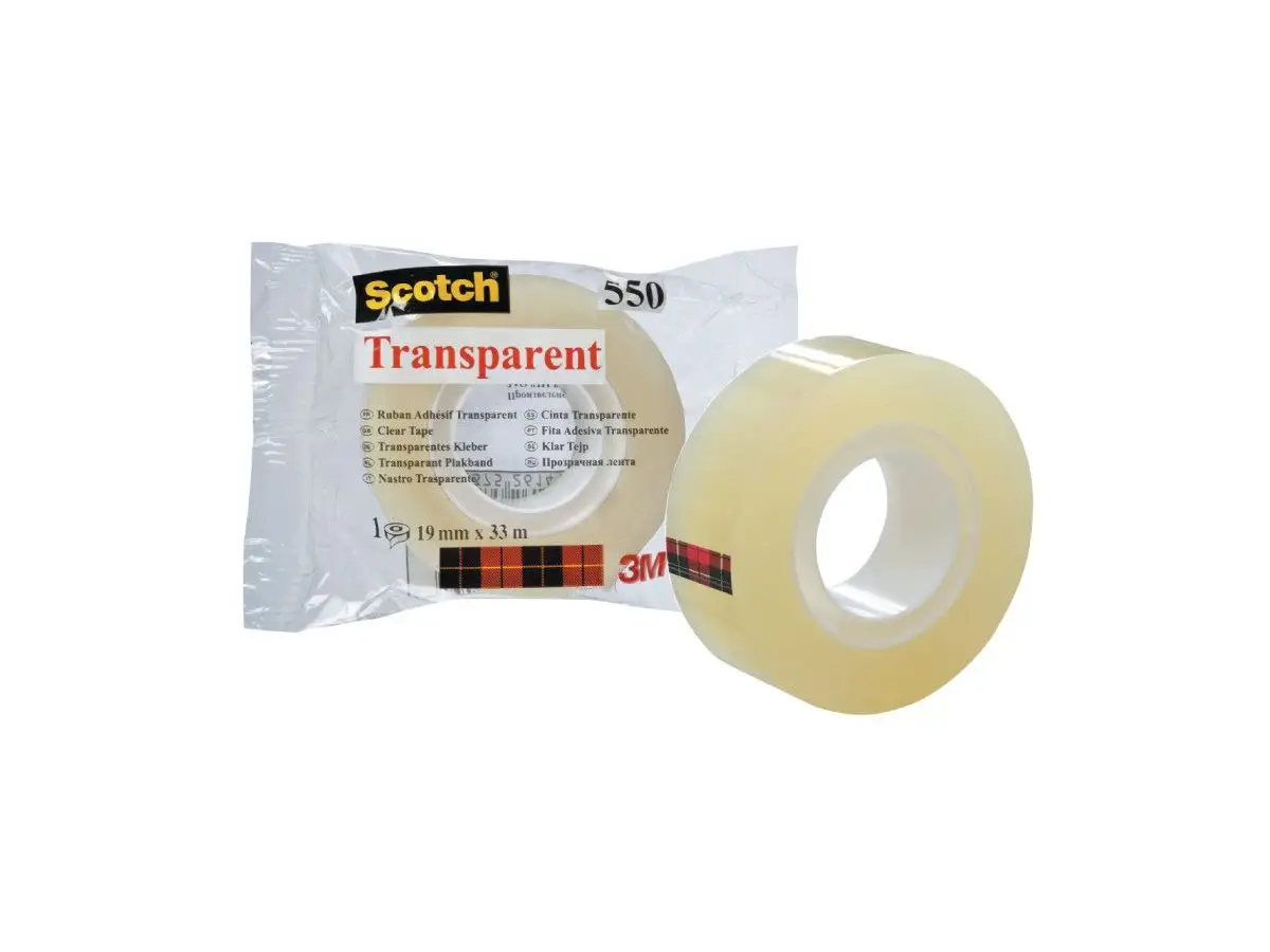 Scotch Klebefilm 550, transparent, 19 mm x 33 m, Folie (EAN: 3134375261418)