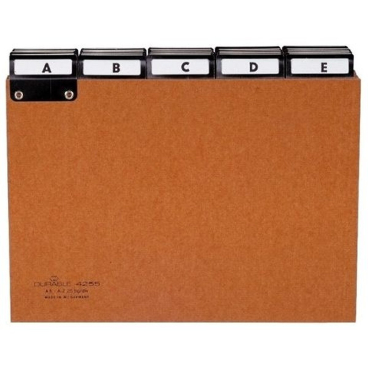 DURABLE Karteiregister A - Z, Pressspan, DIN A4 quer, braun (EAN: 4005546424507)