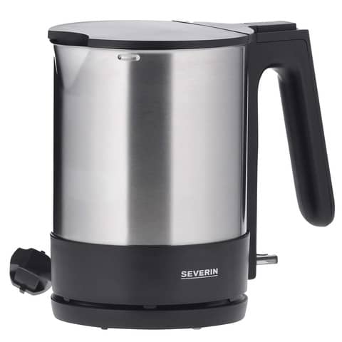 SEVERIN Wasserkocher WK 3409, 1,7 Liter, Edelstahl/schwarz (EAN: 4008146032578)