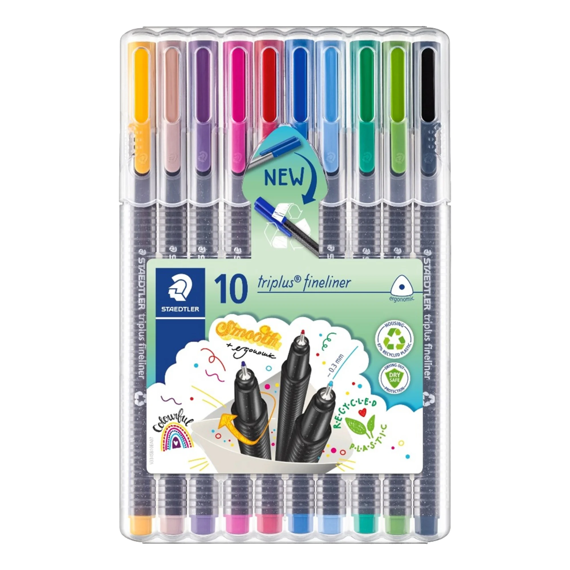 STAEDTLER Fineliner triplus, 10er Etui (EAN: 4007817334010)