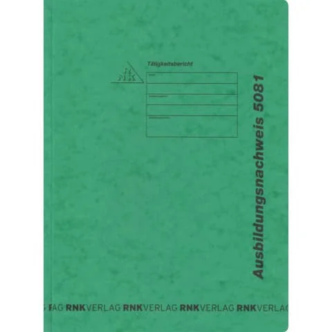 RNK Verlag Ausbildungsnachweis-Hefter, DIN A4, grün (EAN: 4002871508100)