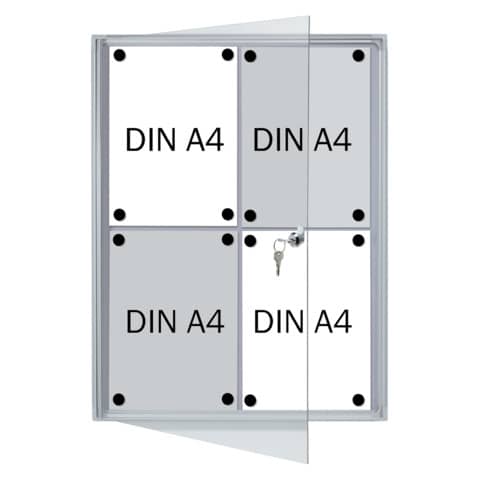FRANKEN Schaukasten X-tra!Line, 4 x DIN A4, Innenbereich (EAN: 4016946193269)