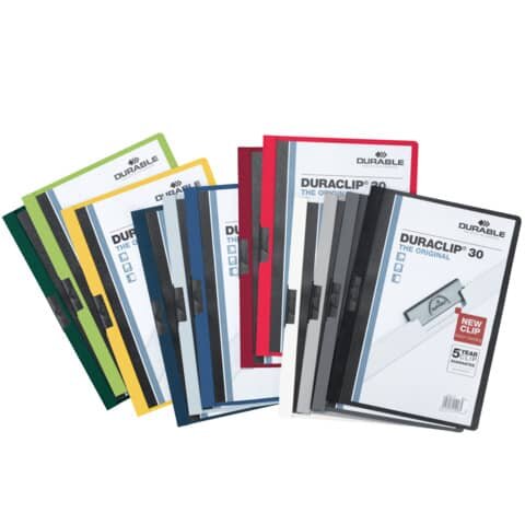 DURABLE Klemmhefter DURACLIP ORIGINAL 30, DIN A4, sortiert (EAN: 4005546225326)