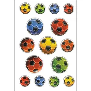 HERMA Sticker MAGIC "Bunte Fußbälle", geprägt (EAN: 4008705062510)