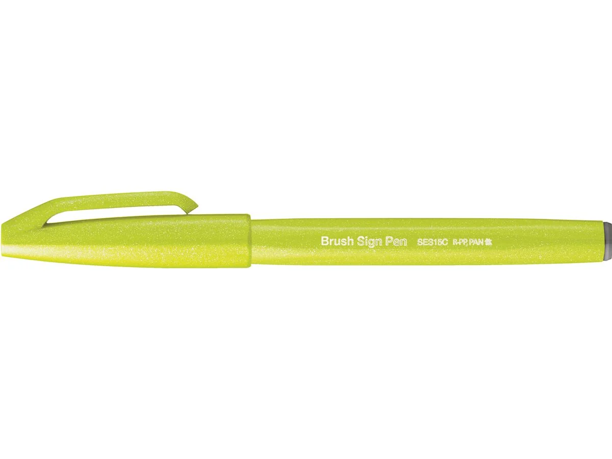 PentelArts Faserschreiber Brush Sign Pen SES15, limonengrün (EAN: 4902506412942)
