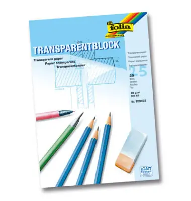 folia Transparentpapier-Block, DIN A3, 80 g/qm, 25 Blatt (EAN: 4001868080506)