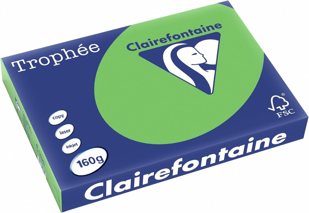 Clairefontaine Multifunktionspapier, DIN A3, maigrün (EAN: 3329680103502)