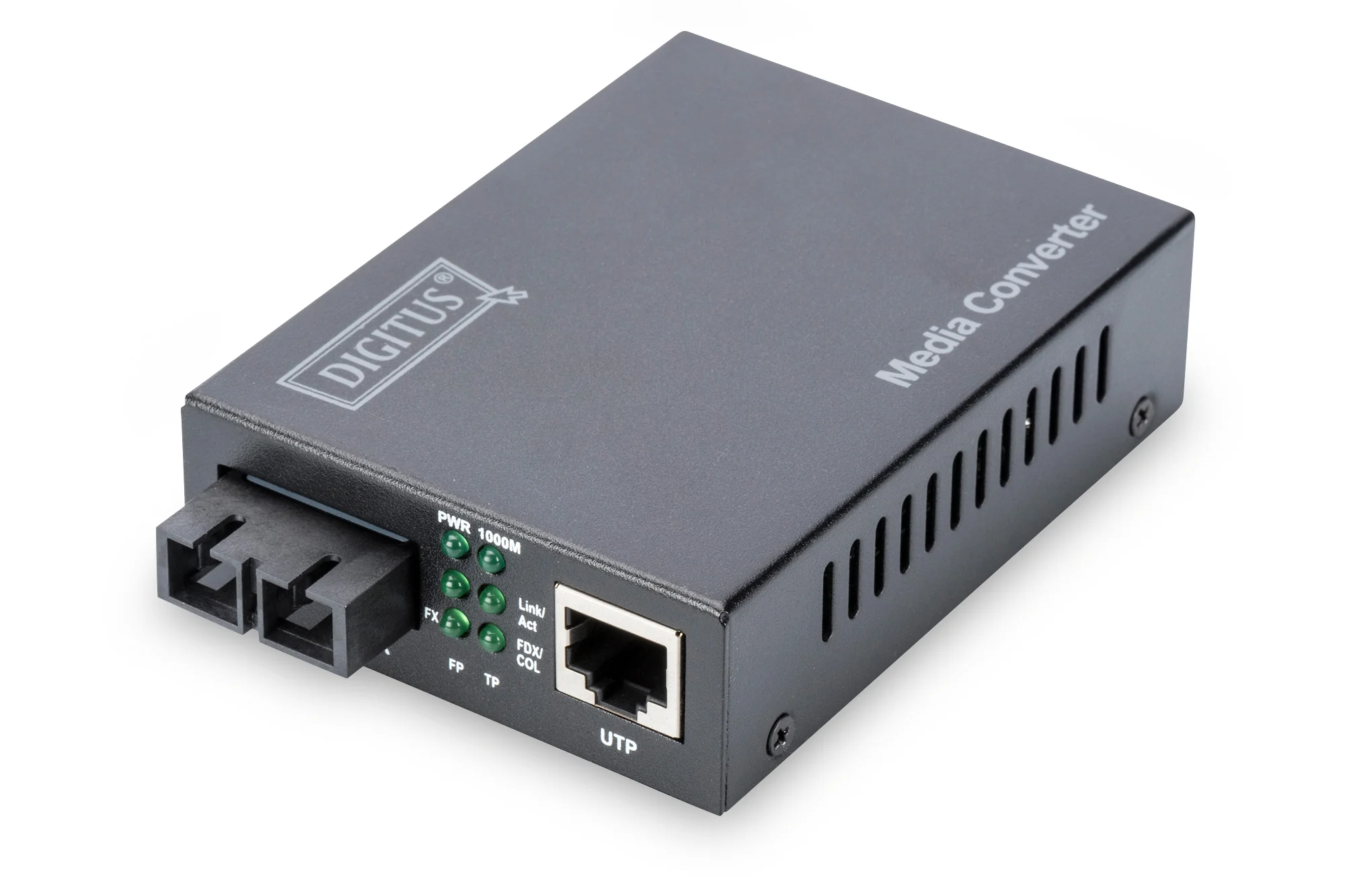 DIGITUS Gigabit Medienkonverter, RJ45/SC, Singlemode, schwarz (EAN: 4016032293132)
