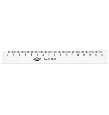 WEDO Lineal, 160 mm, aus Kunststoff, transparent (EAN: 4003801031460)