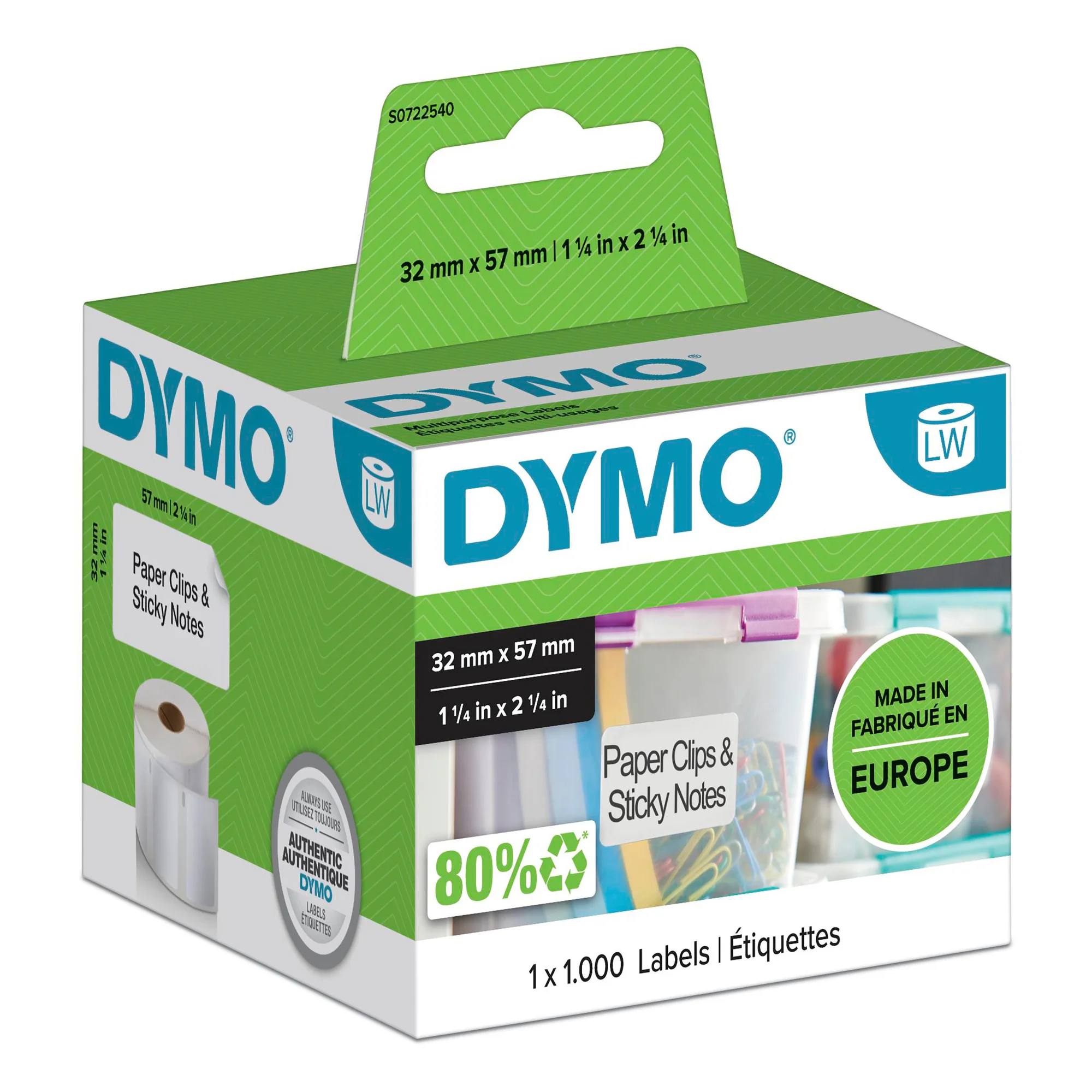 DYMO LabelWriter-Universal-Etiketten, 57 x 32 mm, weiß (EAN: 5411313113540)