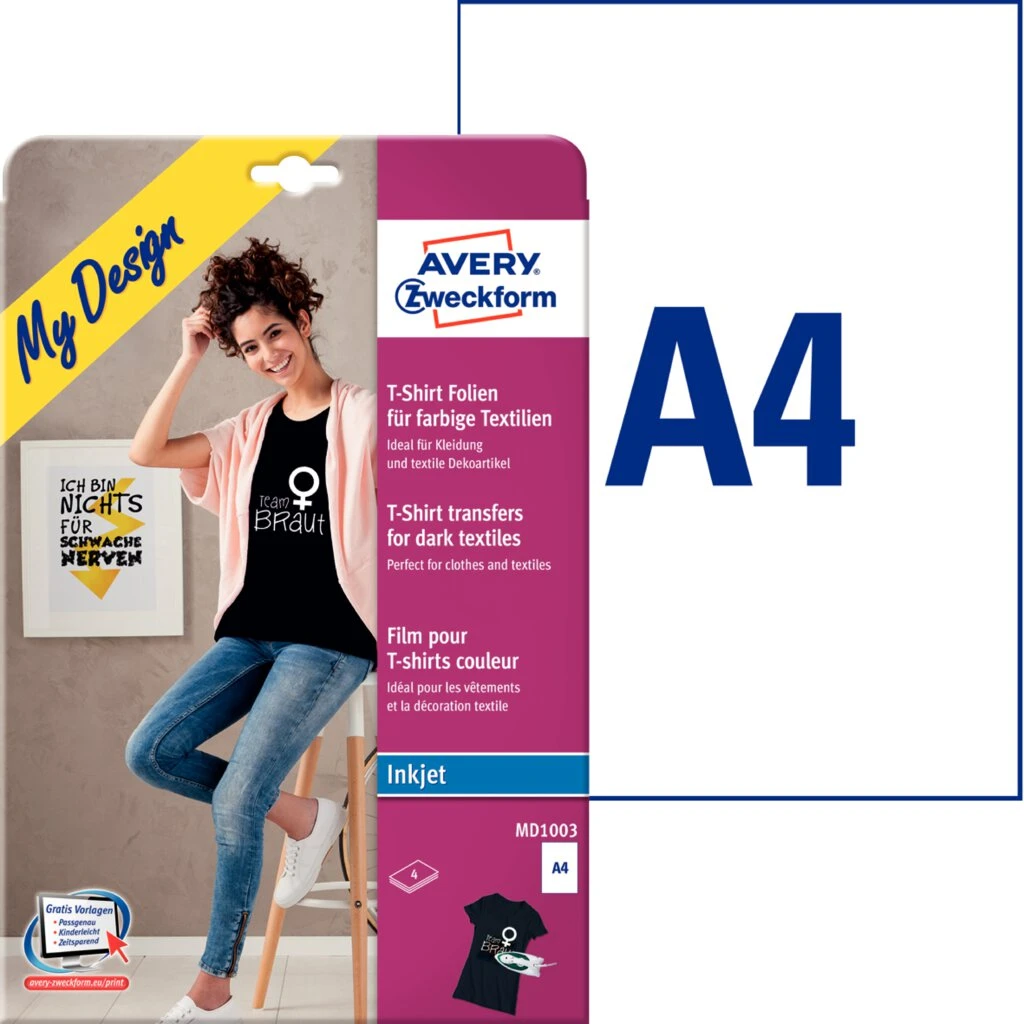 AVERY Zweckform My Design T-Shirt Transfer-Folie, DIN A4 (EAN: 4004182045435)