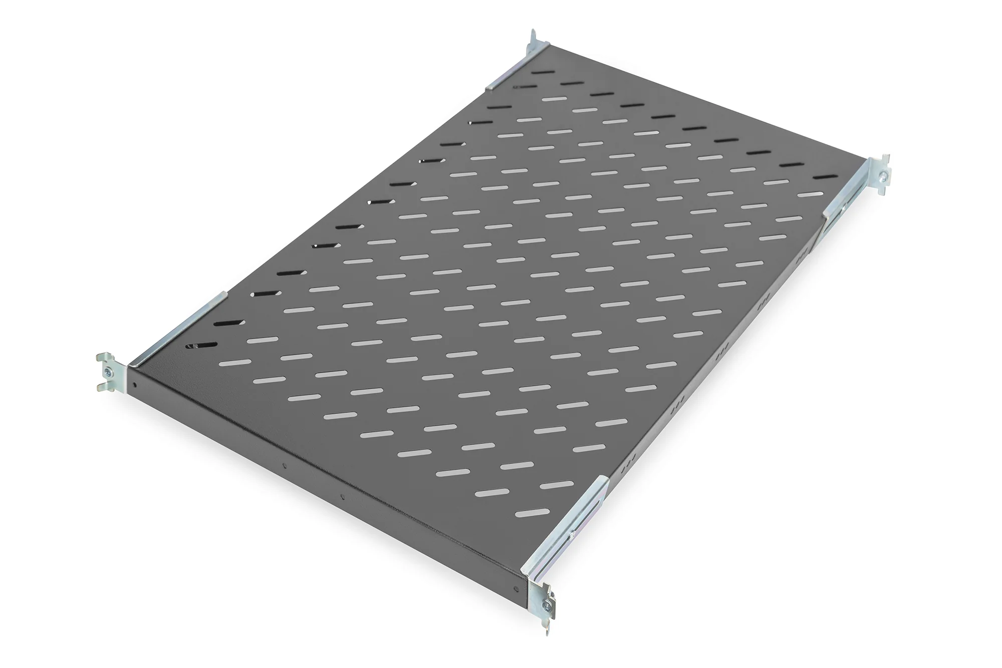 DIGITUS 19" Fachboden, 1 HE, Festeinbau, Tiefe: 745 mm, schwarz (RAL 9005) (EAN: 4016032262480)
