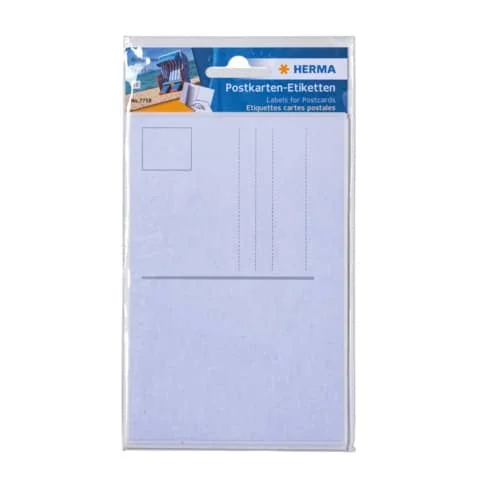 HERMA Postkartenetiketten, 95 x 145 mm, weiß (EAN: 4008705077583)