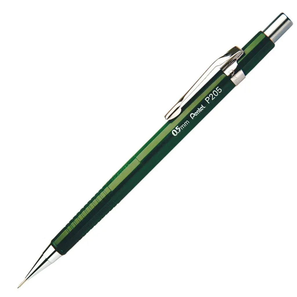 Pentel Druckbleistift P205, grün, Minenstärke: 0,5 mm (EAN: 3474372205047)