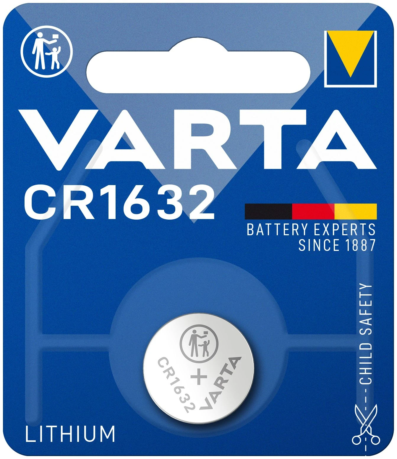 VARTA Lithium Knopfzelle "Electronics", CR1632, 3 Volt (EAN: 4008496576234)