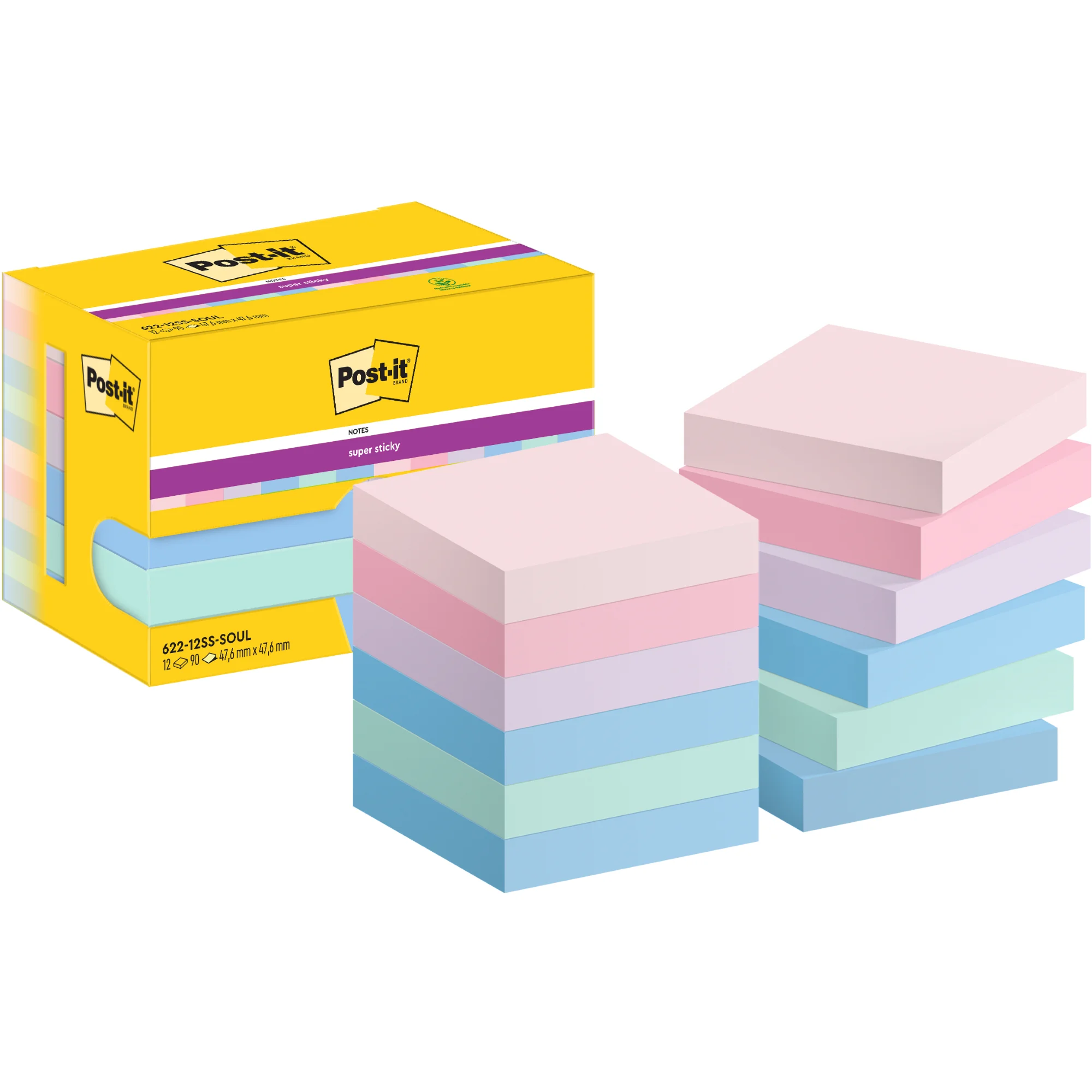Post-it super sticky notes Haftnotizen, 47,6 x 47,6 mm (EAN: 4064035065706)