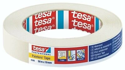 tesa Maler Krepp 4348 Standard Papierabdeckband, 19 mm x 50m (EAN: 4042448280671)