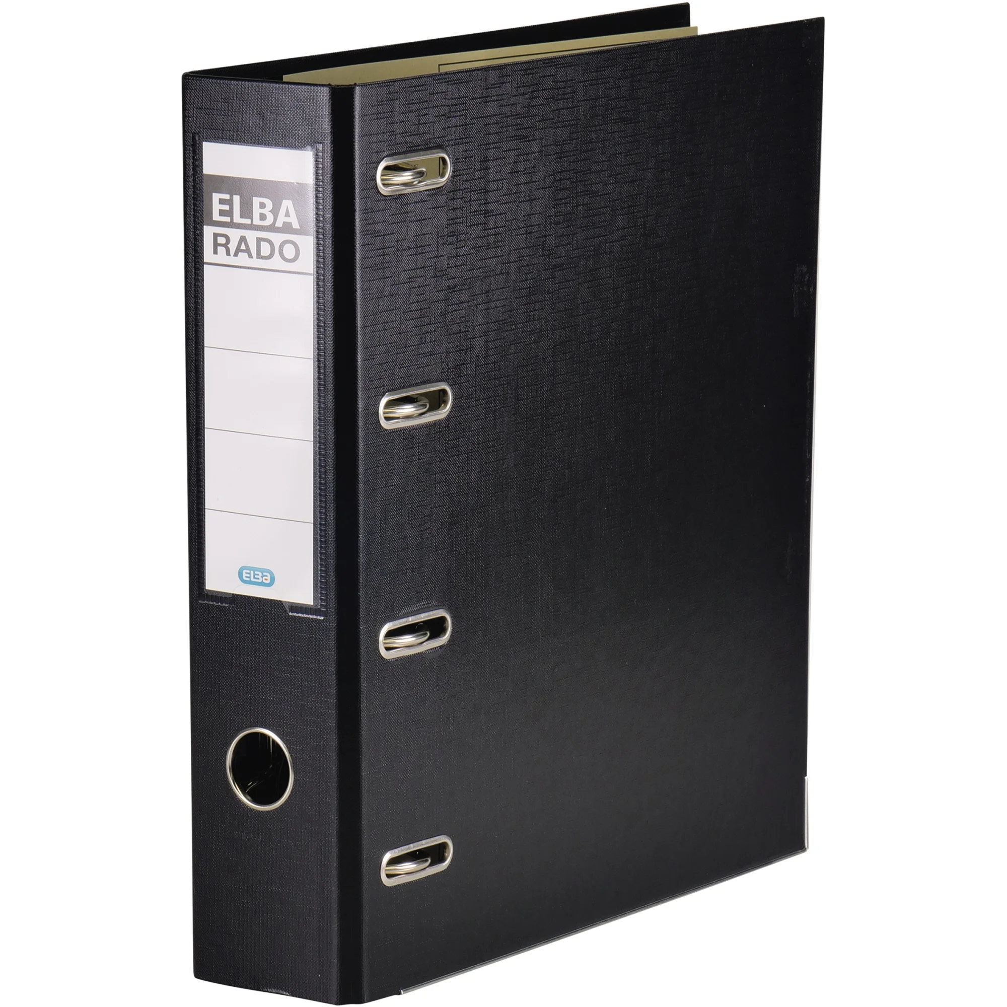 ELBA Doppelordner rado plast, Rückenbreite: 75 mm, schwarz (EAN: 4002030101692)