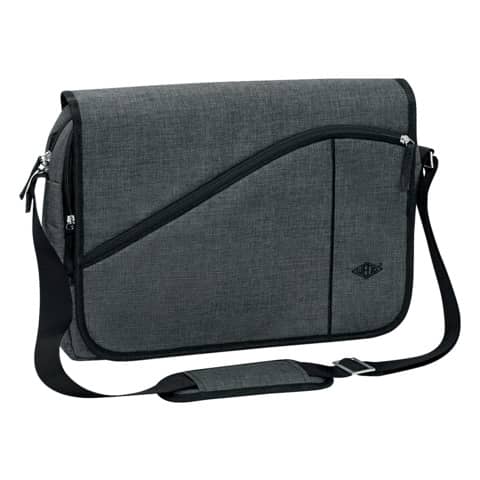 WEDO Notebook-Umhängetasche Messenger Bag COLLEGE, grau (EAN: 4003801864167)