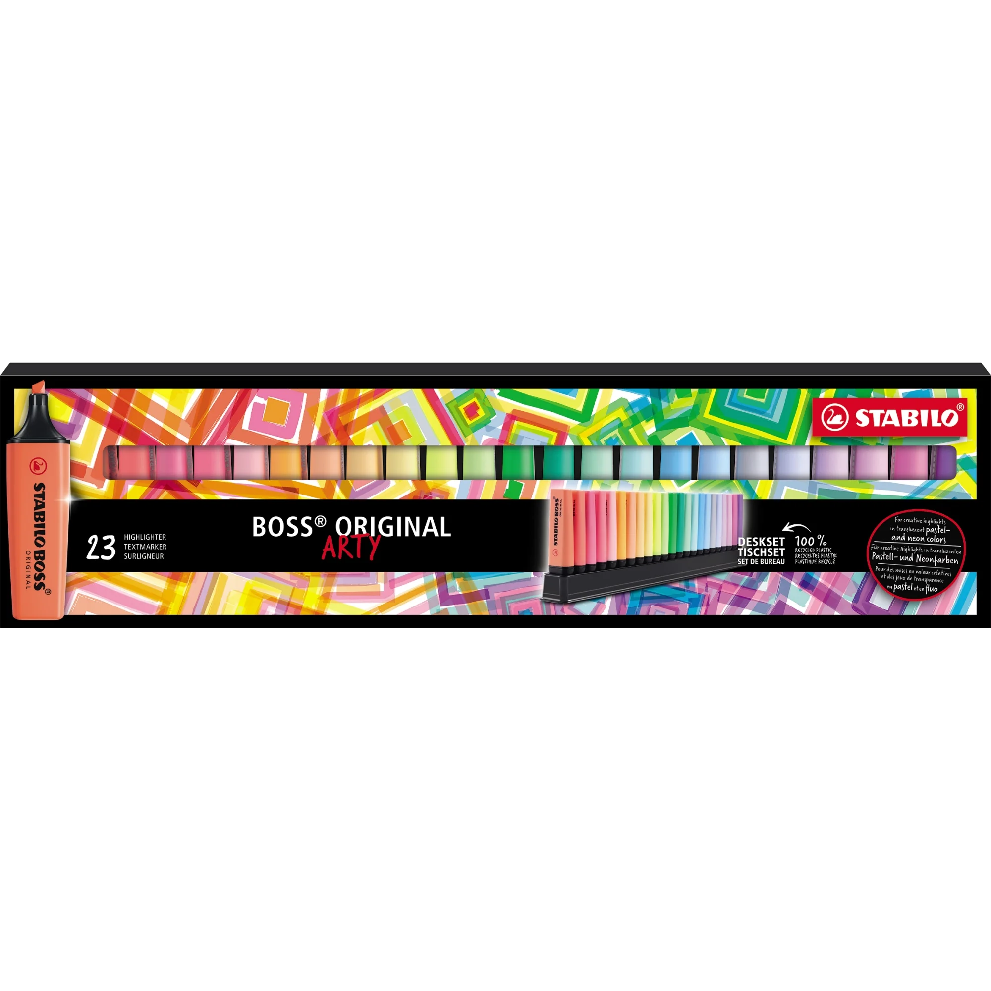 STABILO Textmarker BOSS ORIGINAL, 23er Tischset ARTY (EAN: 4006381577847)