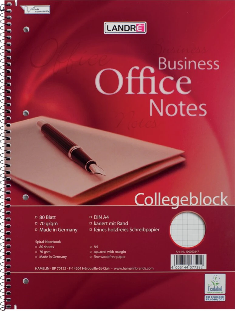 herlitz Collegeblock Business Office Notes, DIN A4, kariert (EAN: 4006144577282)