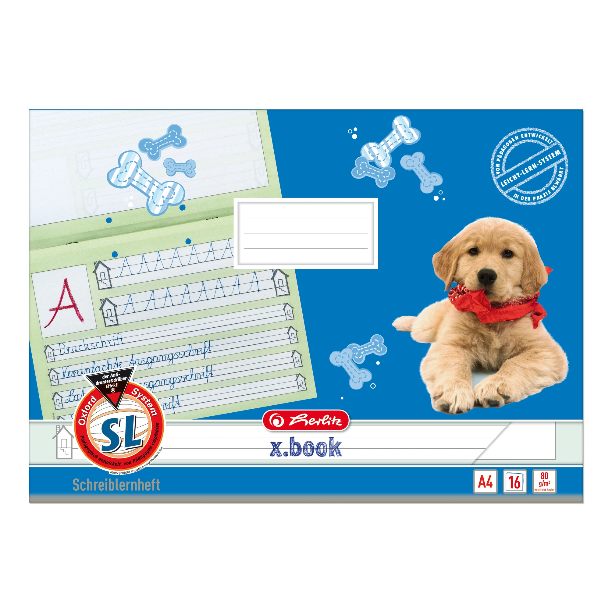 herlitz Schreiblernheft x.book, DIN A4 quer, Lineatur SL (EAN: 4008110059433)