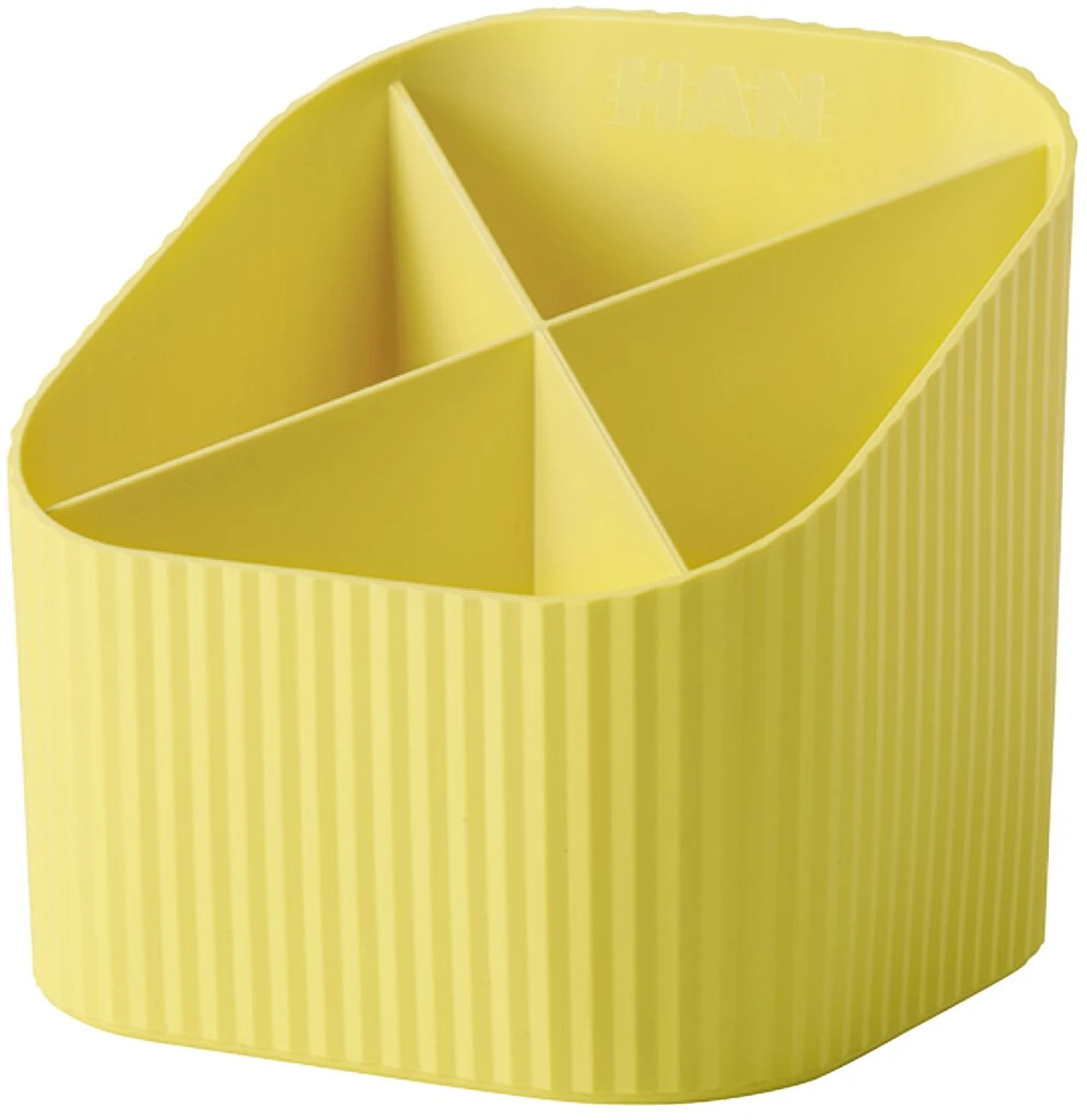 HAN Multiköcher Re-X-LOOP, Öko-Kunststoff, 4 Fächer, gelb (EAN: 4012473172845)