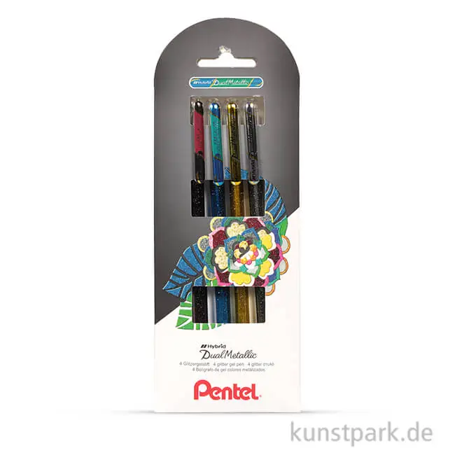 Pentel Hybrid Gel-Tintenroller Glitter Pen Dual Metallic (EAN: 4016284339589)