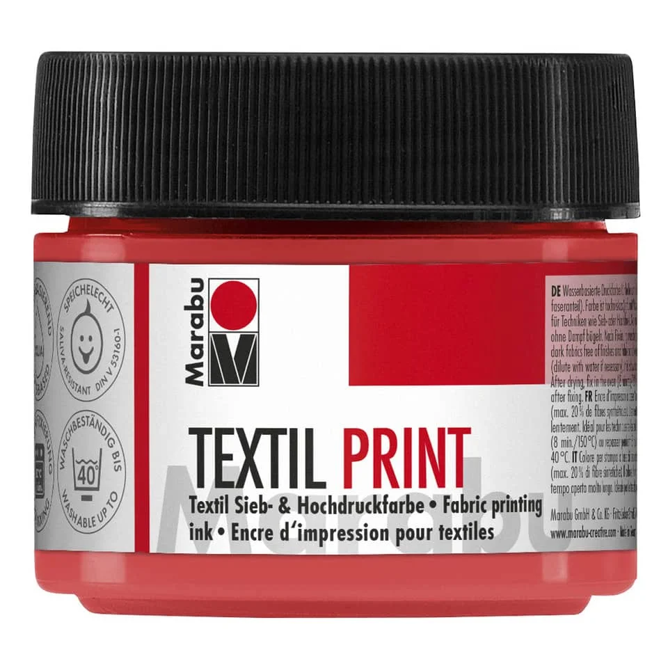 Marabu Textilfarbe "Textil Print", pyrrolrot, 100 ml (EAN: 4007751733177)