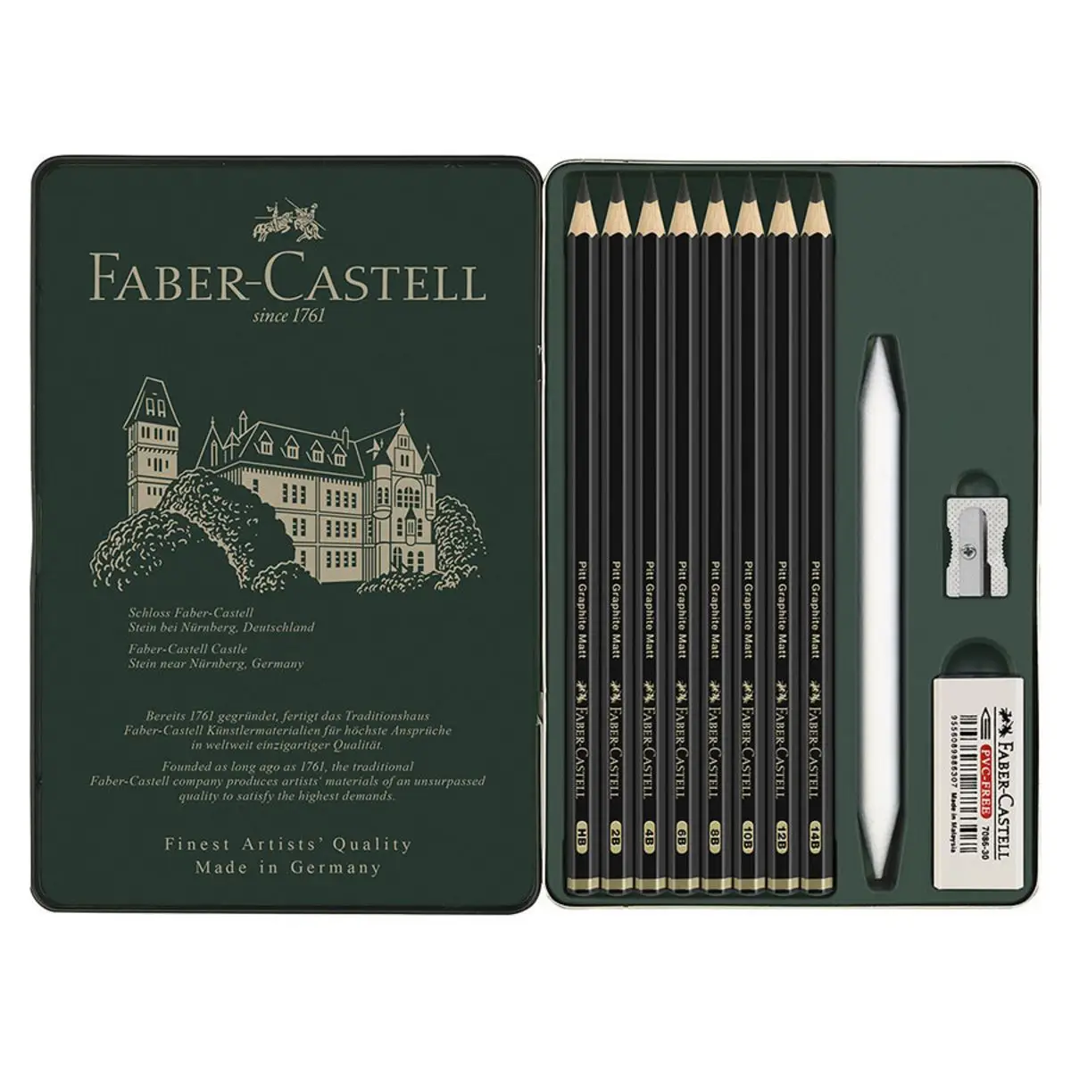 FABER-CASTELL PITT GRAPHITE Matt Set, 11-teiliges Etui (EAN: 4005401152200)