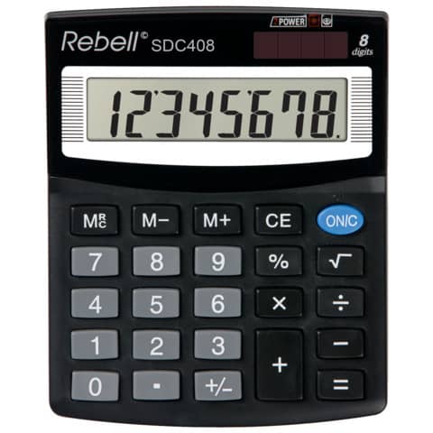 Rebell Tischrechner SDC 408, schwarz (EAN: 8595179506146)