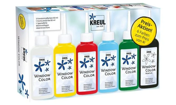 KREUL Window Color Aktions-Set, 6 x 80 ml (EAN: 4000798428471)