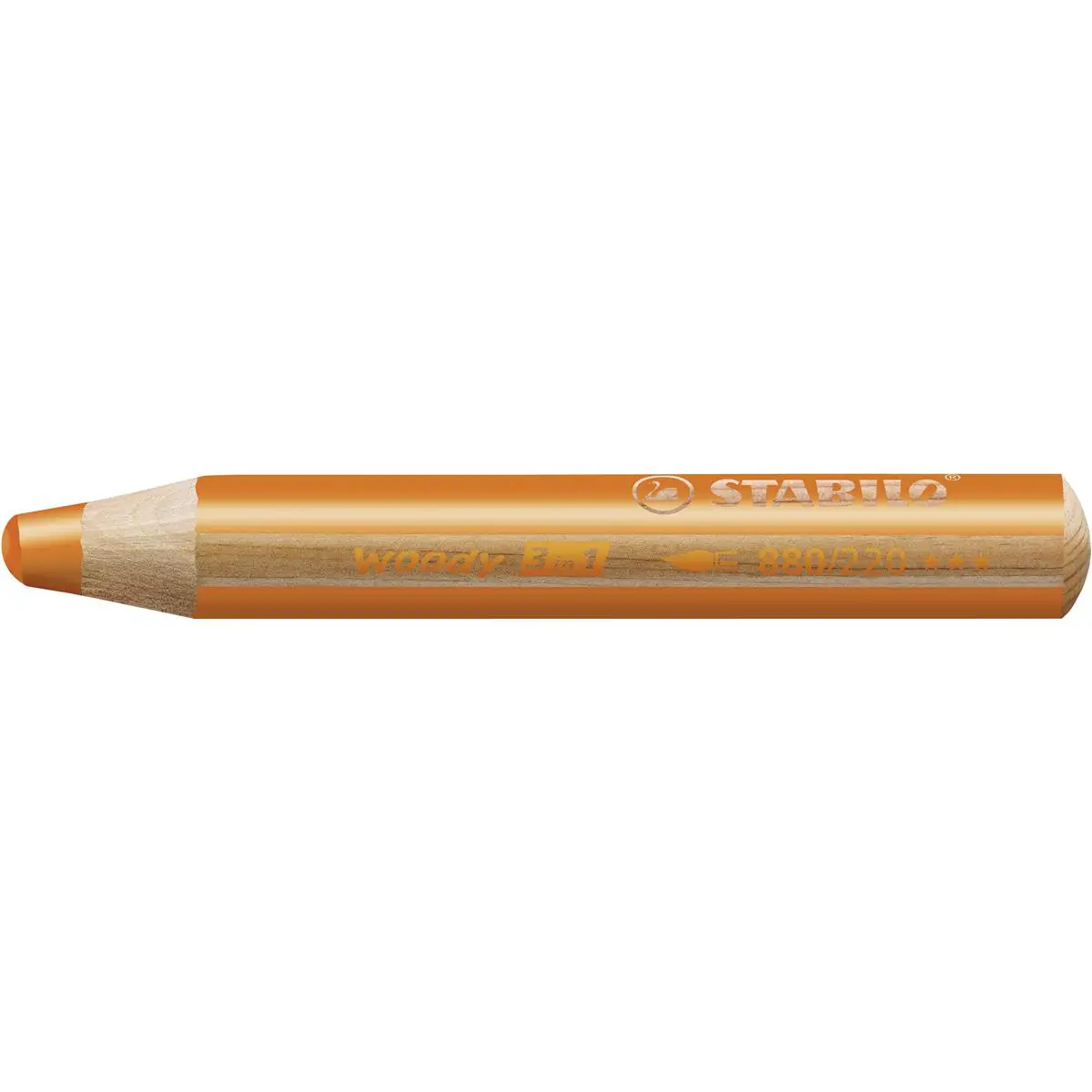 STABILO Multitalentstift woody 3 in 1, rund, pastellgelb (EAN: 4006381577878)