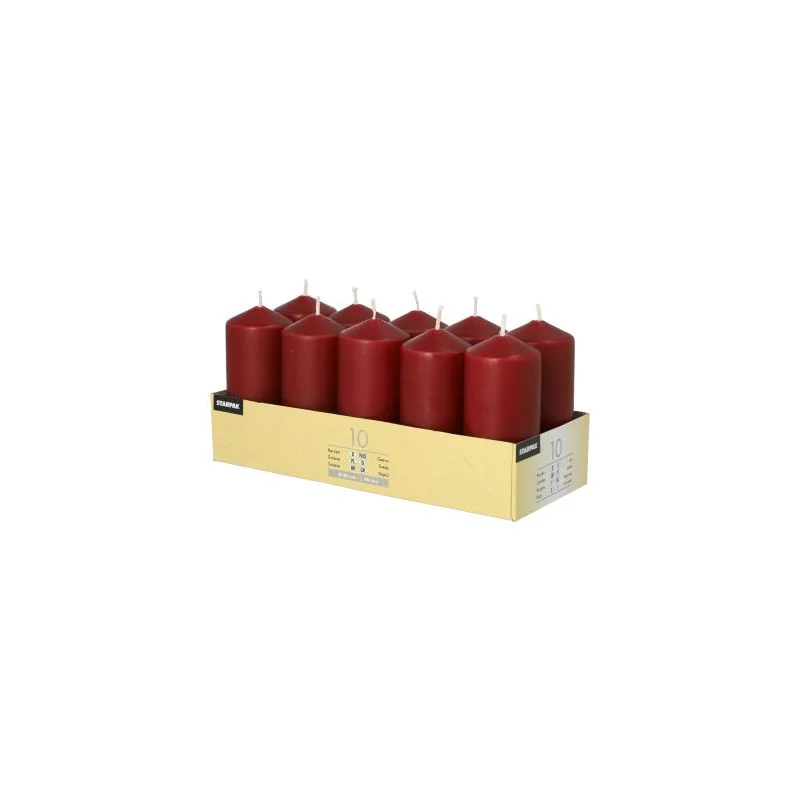 STARPAK Stumpenkerze, Durchmesser: 40 mm, bordeaux (EAN: 4002911179147)