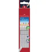 FABER-CASTELL Heft- und Tafelstift Colour GRIP, 6er Etui, farbig sortiert (EAN: 4005401132103)