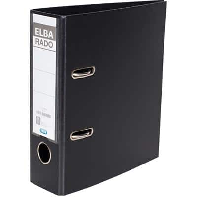 ELBA Ordner rado plast - DIN A5 hoch, Rückenbr.: 75 mm, sw (EAN: 4002030101524)