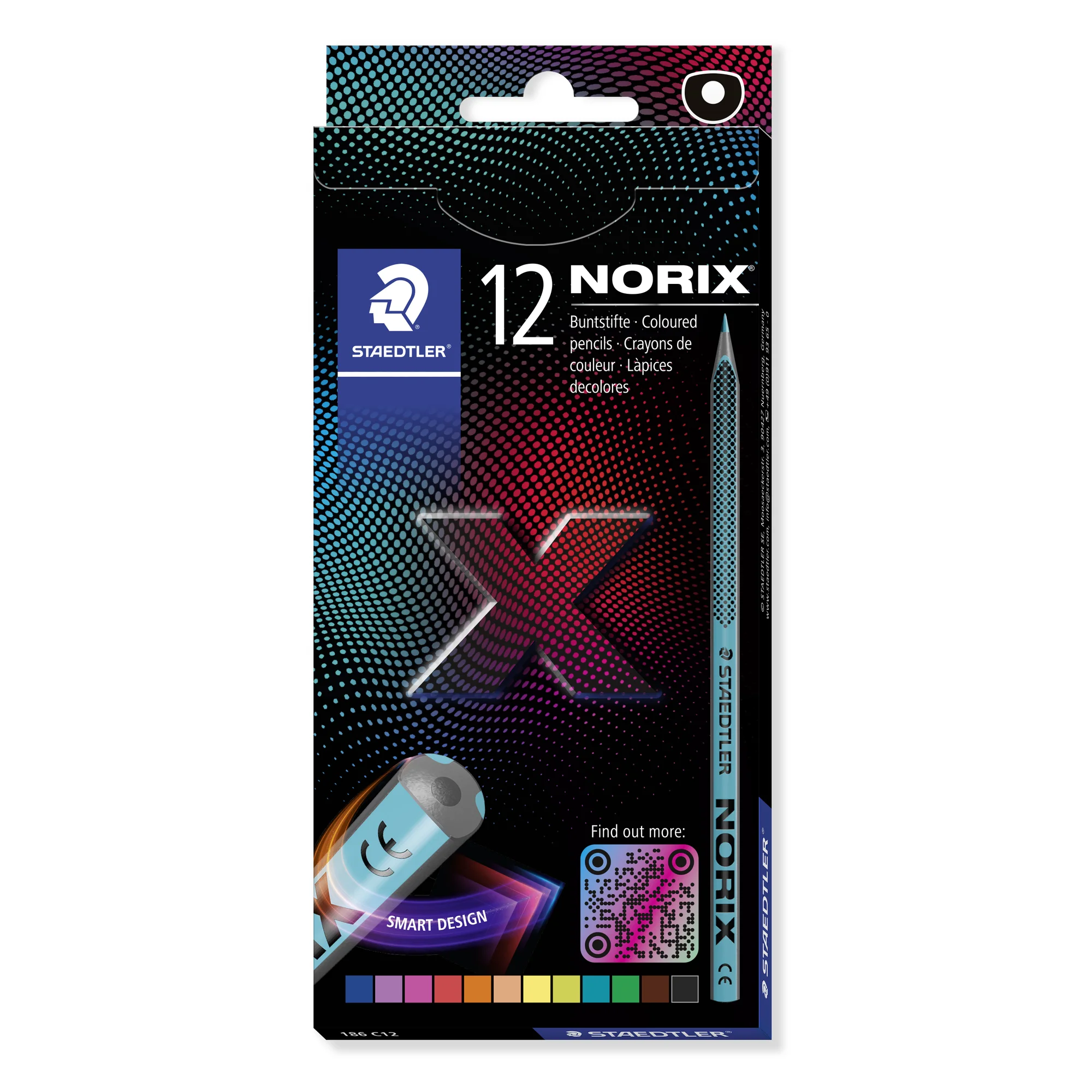 STAEDTLER Buntstift NORIX, 12er Kartonetui, farbig sortiert (EAN: 4007817167618)