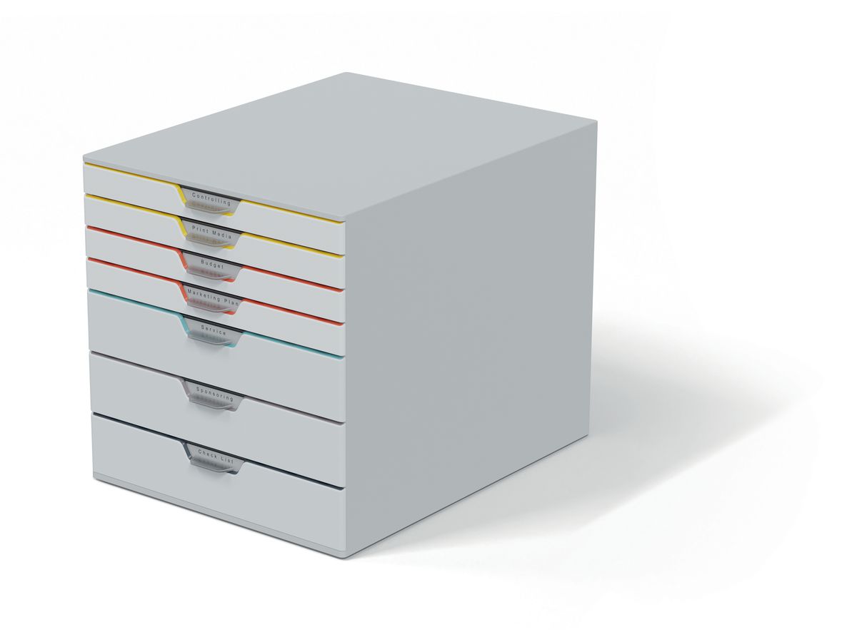 DURABLE Schubladenbox VARICOLOR MIX 7, 7 Schubladen, weiß (EAN: 4005546736112)