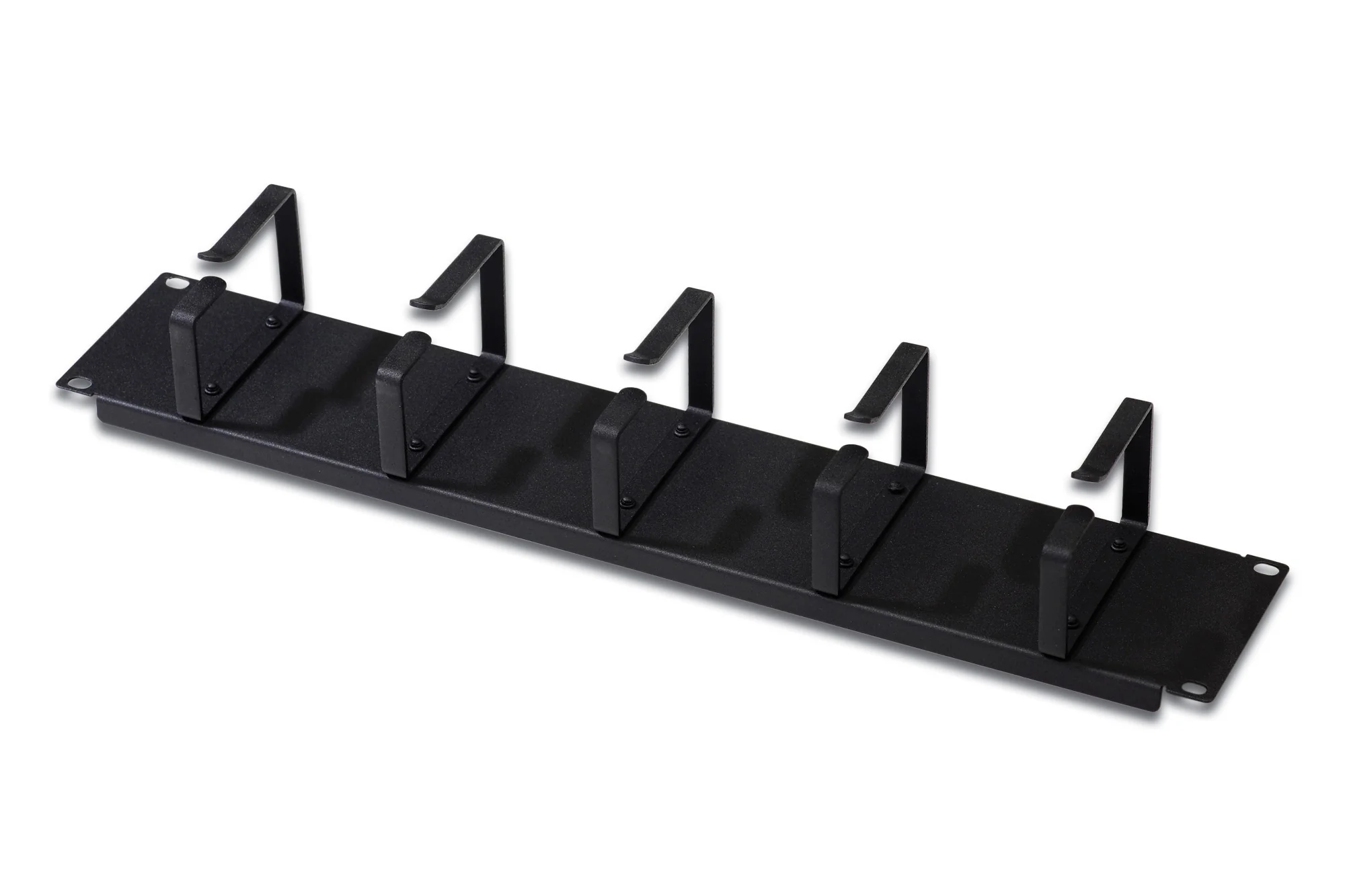 DIGITUS 19" Rangierpanel, 2 HE, 5 Kabelführungsbügel, schwarz (EAN: 4016032246138)