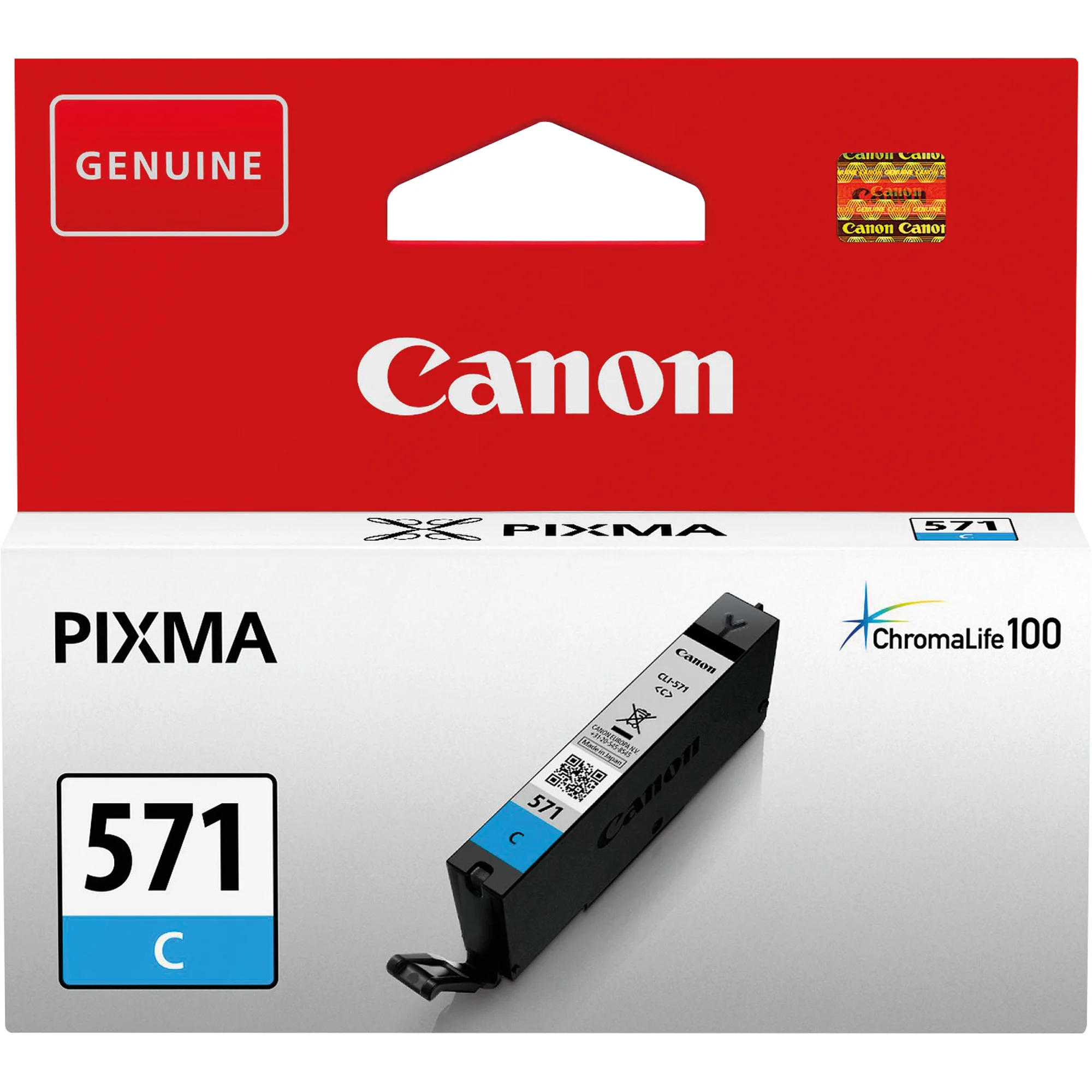 Canon Tinte für Canon PIXMA MG5700, CLI-571, cyan (EAN: 4549292032949)