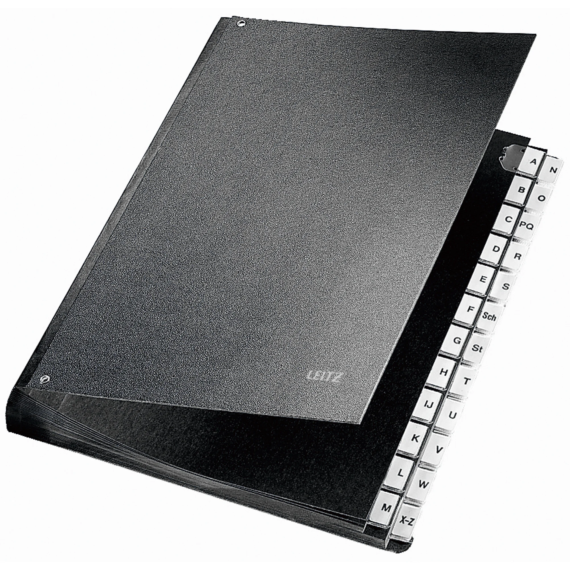 LEITZ Pultordner, A4, A-Z, 24 Fächer, Kunststoff, schwarz (EAN: 4002432311750)