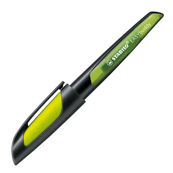 STABILO Füllhalter EASYbuddy L, Linkshänder, schwarz/lime (EAN: 4006381515306)
