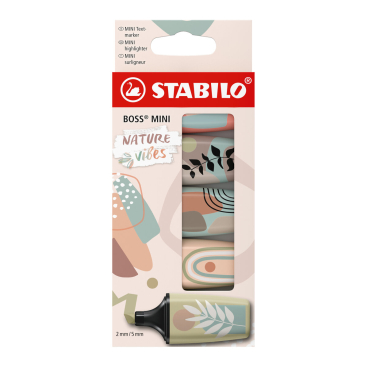 STABILO Textmarker BOSS MINI Naturevibes, 5er Kartonetui (EAN: 4006381615792)