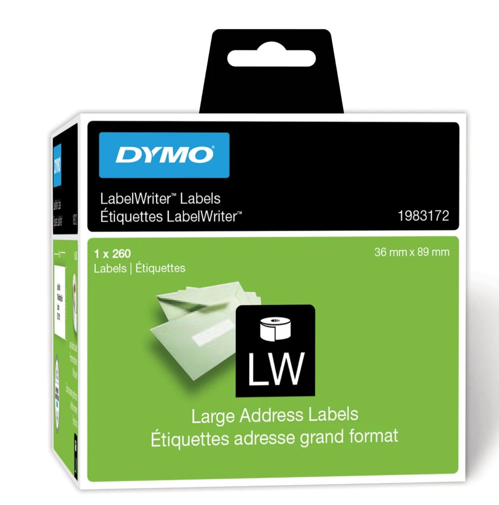 DYMO LabelWriter-Adress-Etiketten, 89 x 36 mm, weiß (EAN: 3501179831725)